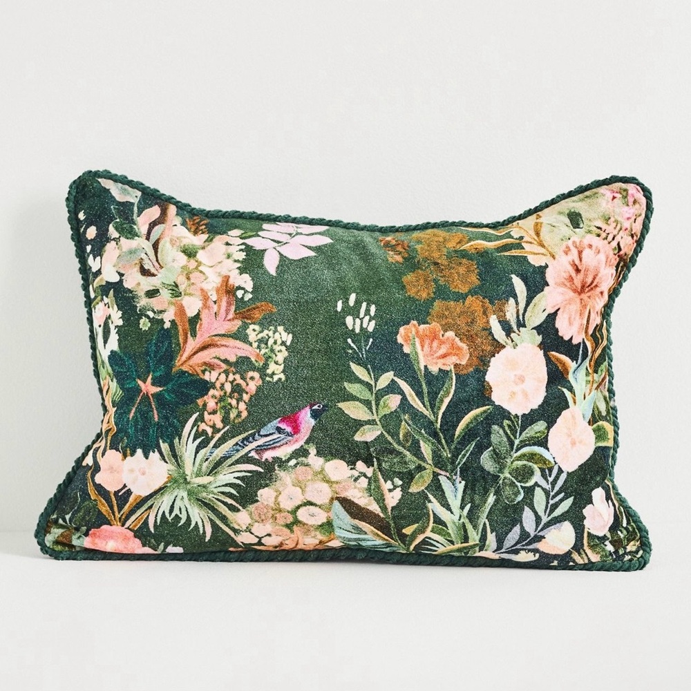 Anthropologie Velvet Tapestry Pillow
